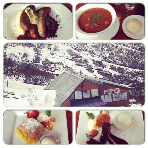 Amazing lunch at Kareela Hutte on the mountain July 17th, 2014